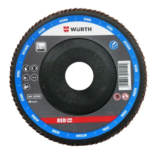 Disco Flap em Aço para Desbaste Rápido Grão 40 115 mm Wurth